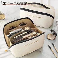 PU枕型化粧ポーチ、旅行用大容量洗面用具バッグ、卓上化粧品分類収納バッグ、高級感収納バッグ