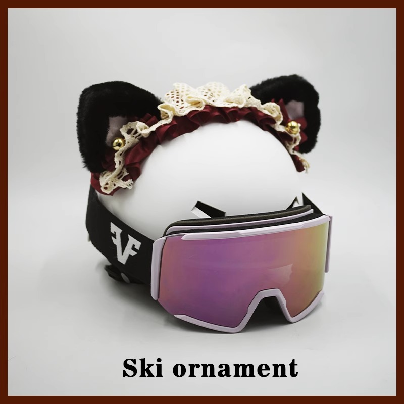 Creative Cat Ear Helmet Decoration Electric Motorcycle Helmet