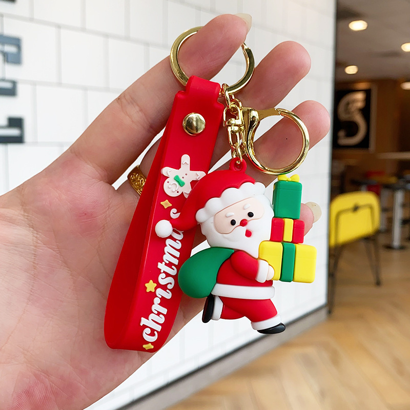 古典的なサンタクロースのキーホルダークロスボーダーストラップバッグアクセサリー自動車チェーン小商品カップル小プレゼント卸売り|undefined