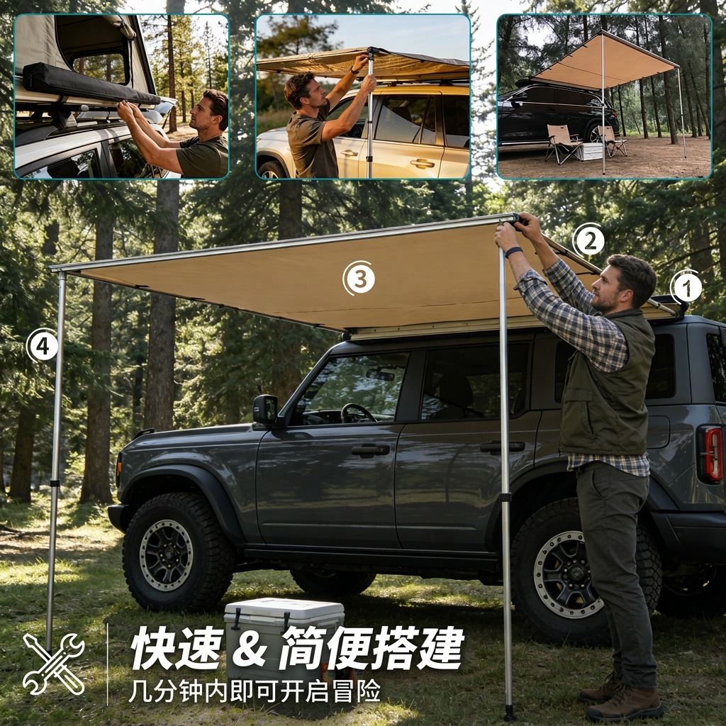 Rv Side Awning, Car Side Canopy, Outdoor Camping Sunshade, Rainproof Awning, Car Side Canopy