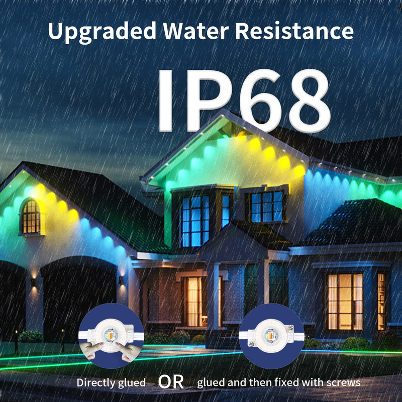 LED屋檐灯带户外防水氛围灯串幻彩RGB亚马逊跨境电商 外贸爆款|undefined