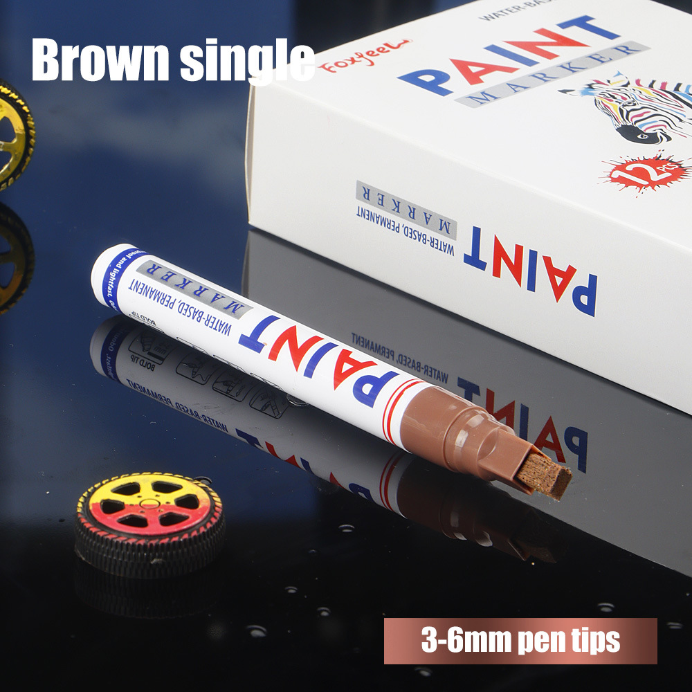 Nuevo bolígrafo de pintura de gran capacidad de 6 mm bolígrafo de pintura de reparación de pintura de automóviles no se desvanece aceite no borrable