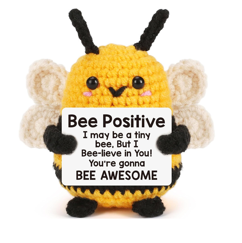 Amazon New Handmade Crochet Bee Active Potato Wool Woven Doll Ornaments Hot Selling Cucumber