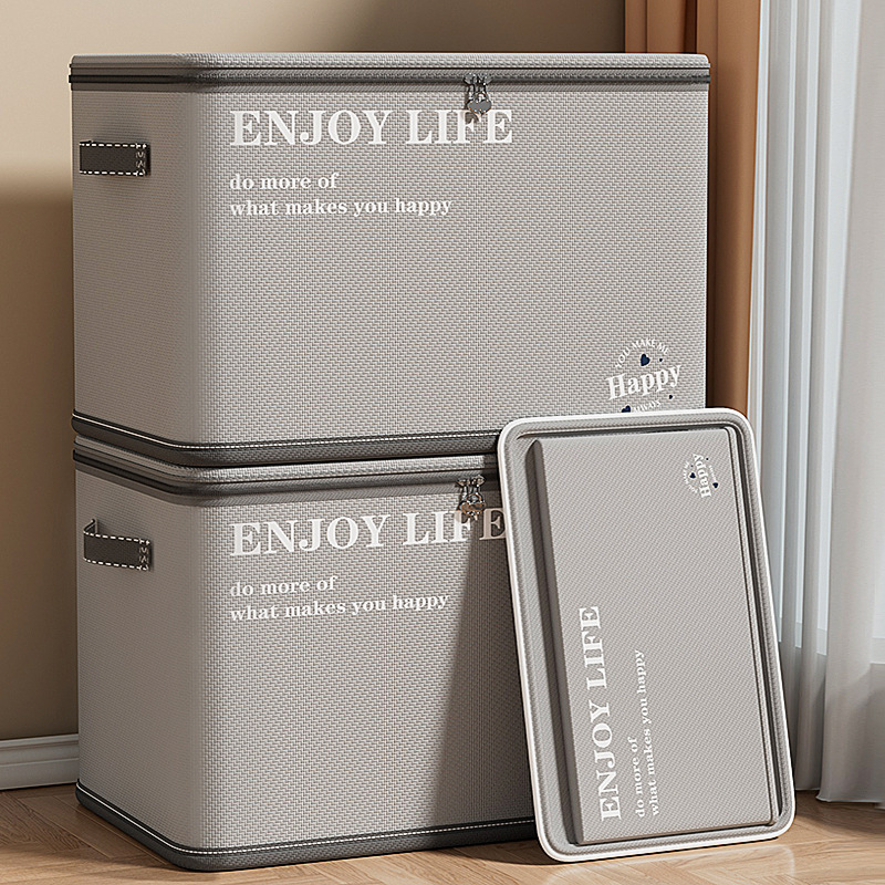 Clothing Storage Box with Password Lock, Home Wardrobe Layering Organizer, Seasonal Large-Capacity Storage Box