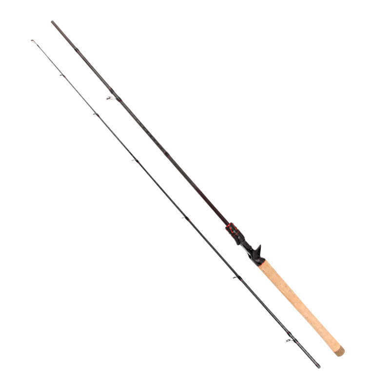 Jiewei Cruz tela de carbono Luya Rod 1,8-2,7 m luz ajustable trueno luz duro negro tirando varilla de tiro largo Rod enchufe