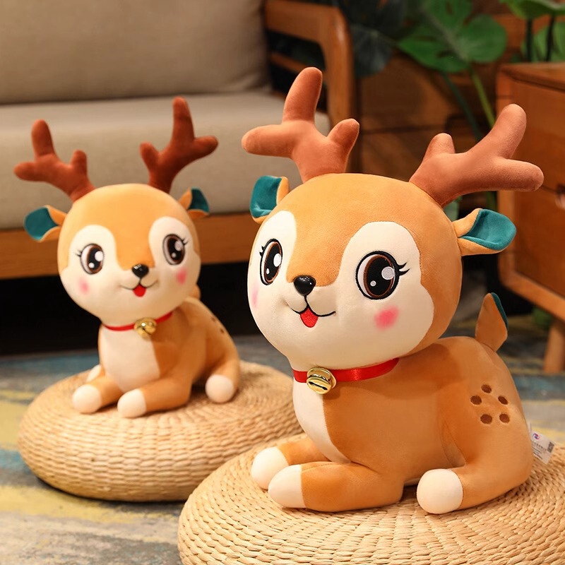 クリスマス鹿公仔ぬいぐるみヘラジカトナカイ平安夜クリスマスプレゼント装飾女の子|undefined
