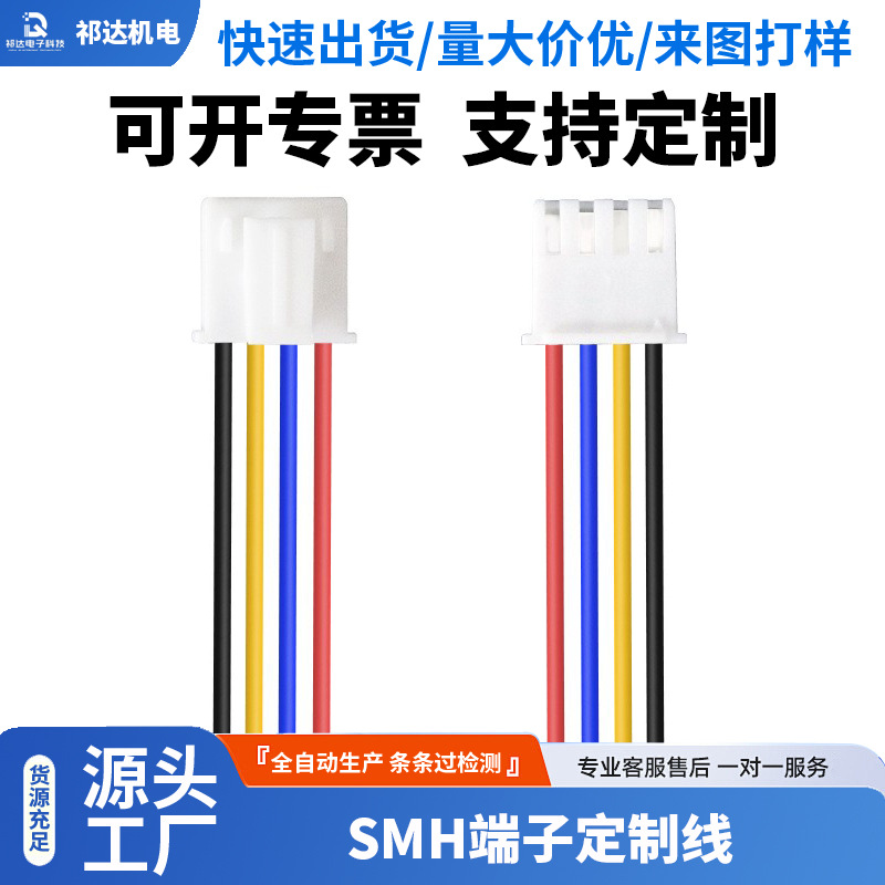 SMH可定制公头连接线带锁端子线公母多位数工厂直销线束