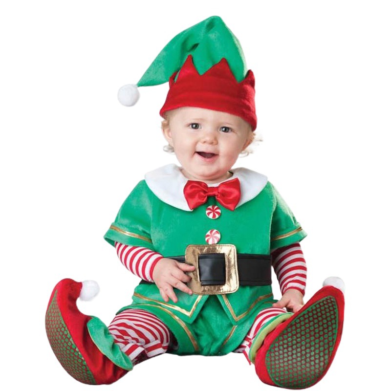 Santa elfo ropa rendimiento árbol de Navidad ropa infantil jardín mono ELK muñeco de nieve modelado ropa