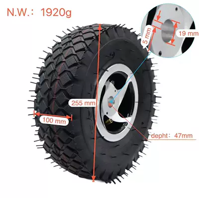 4.10/3.50-4 Inner and Outer Tires with Bearing Keyway Hub Suitable for Small Go-Kart Four-Wheel Off-Road Wheels