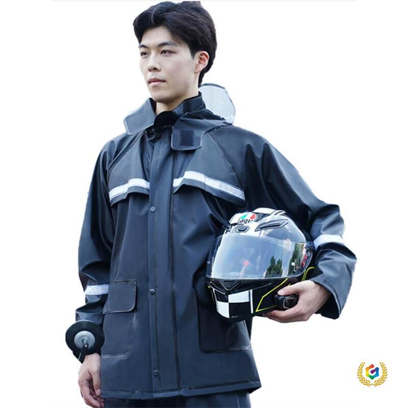 Men's Raincoat Jacket, Full Rubber Knit Fabric Raincoat Pants, Storm-Proof Half-Body Unisex Single-Piece Workwear Short Rain Poncho Men's Raincoat Jacket, Full Rubber Knit Fabric Raincoat Pants, Storm-Proof Half-Body Unisex Single-Piece Workwear Short Rain Poncho