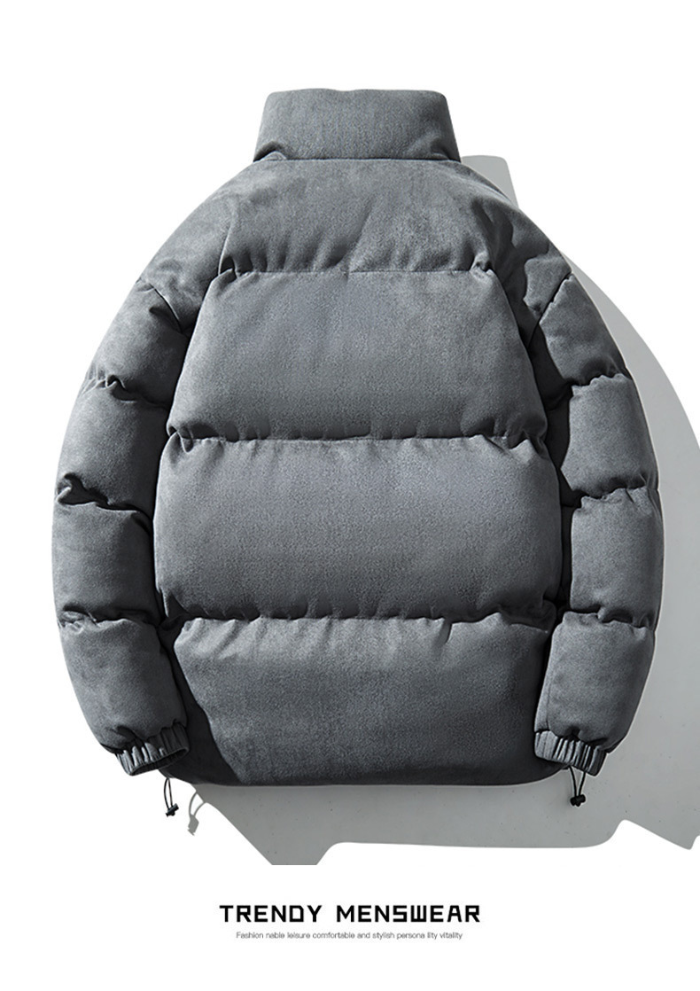 Men's Puffer Jacket Stand Collar Lightweight Winter Coat Minimalist_voghion.com
