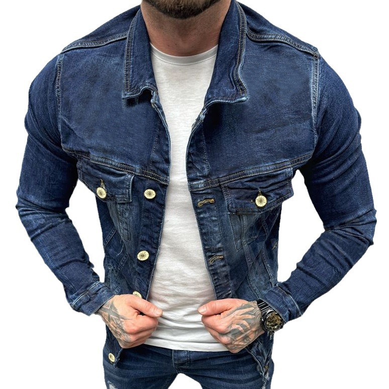 Giacca di jeans uomo – stile americano elegante e alla moda_voghion.com
