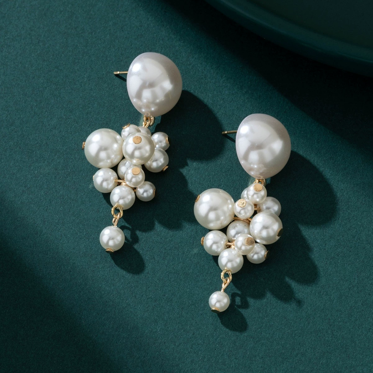 South Korean cute goods, long earrings from pearl
