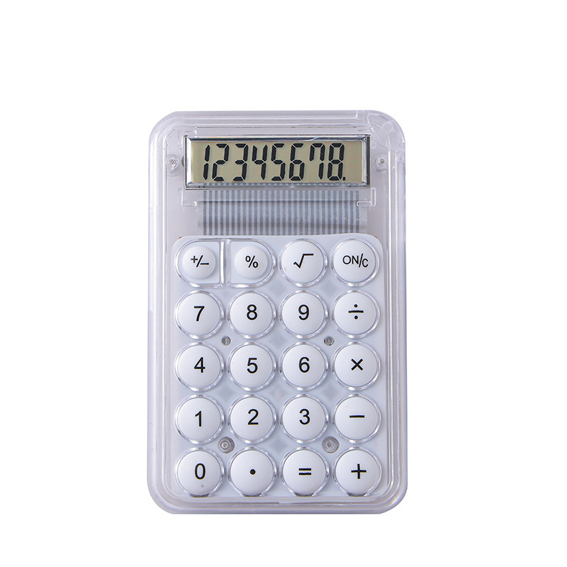 Calculadora mini pequeña encantadora mini contador portátil de alto valor transparente para niños pequeños calculadora portátil