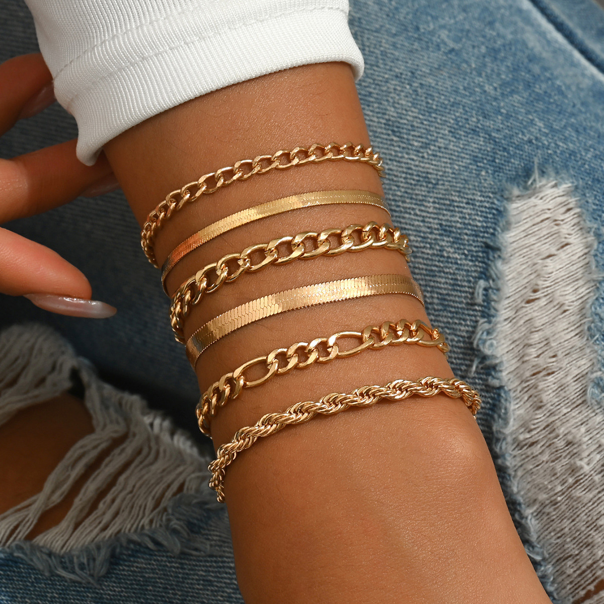 Bracelet multicouche minimaliste, ensemble empilable et léger_voghion.com