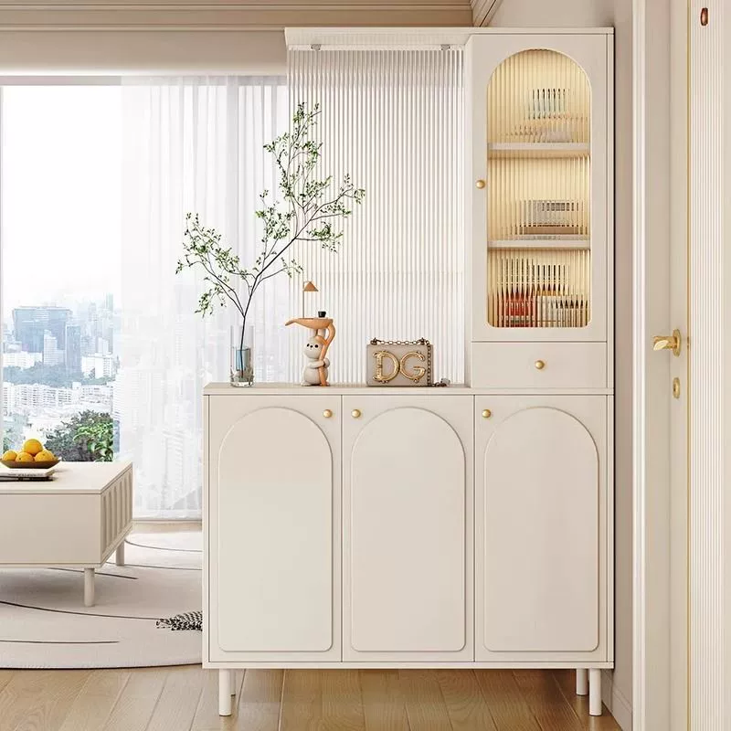 Вход шкаф для входа в гостиную с высоким винным шкафом Changhong стеклянный шкаф для обуви