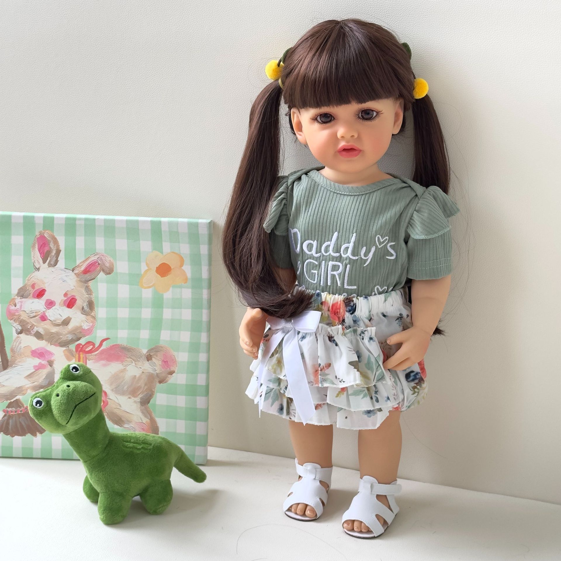 NPK productos genuinos 55cm hoja de loto manga corta completa simulación de pegamento muñeca Betty transfronteriza
