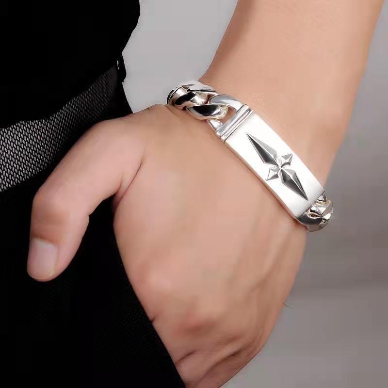 Liangxi Cuban Bracelet For Men, Trendy, Simple, Versatile, Unique, Bold, Niche Design, Thick And Heavy Solid Chain_voghion.com