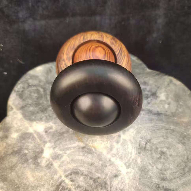 时来运转手把件乌木紫光檀文玩健身手球小叶紫檀手玩球木雕转运珠|undefined