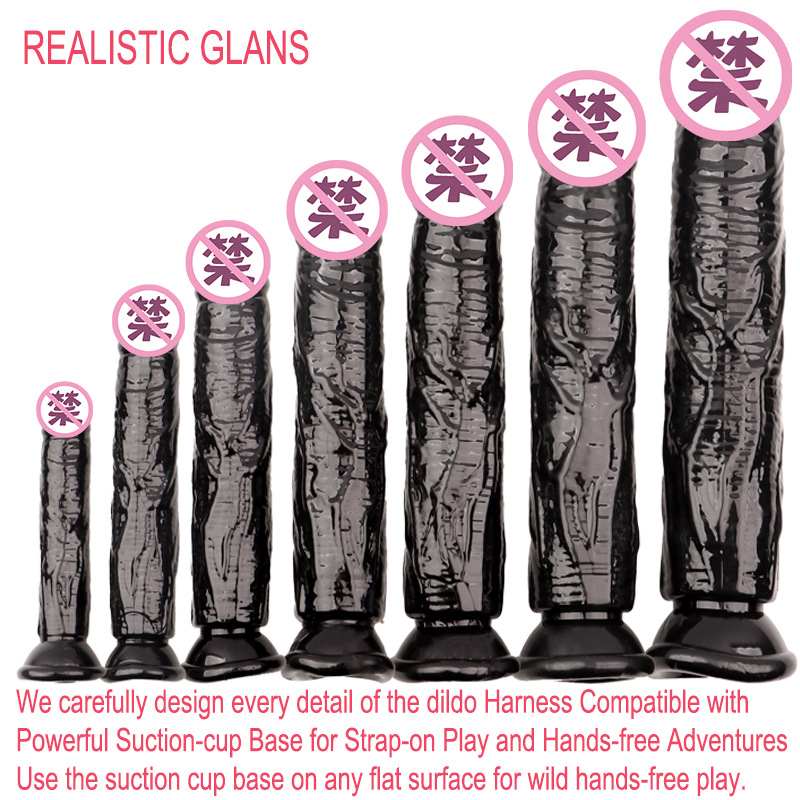 Crystal Realistic Dildo Soft Silicone Transparent Flesh Masturbation Toy for Adults — detail image 2