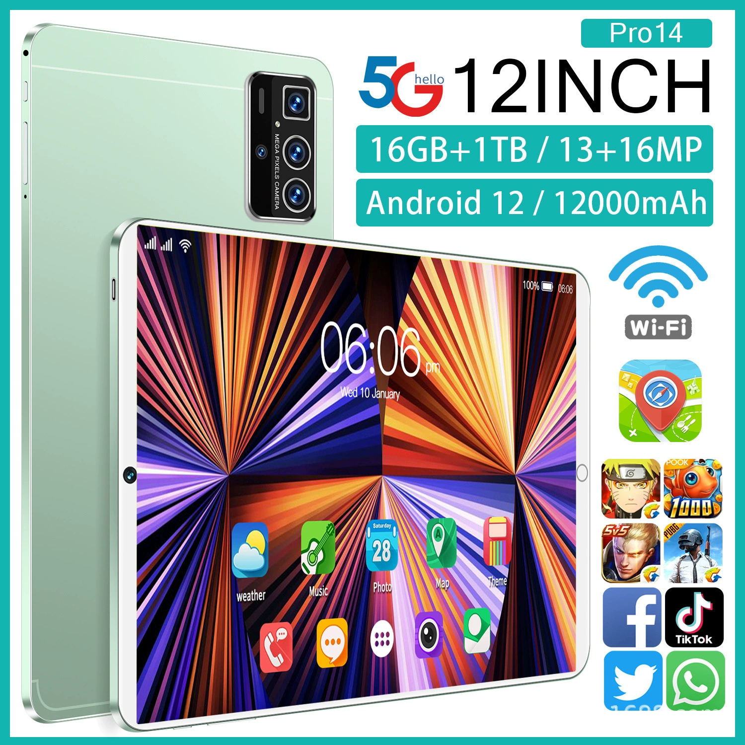Планшет Google, планшет-ноутбук, 10.1'' Pro14, 16GB, Android
