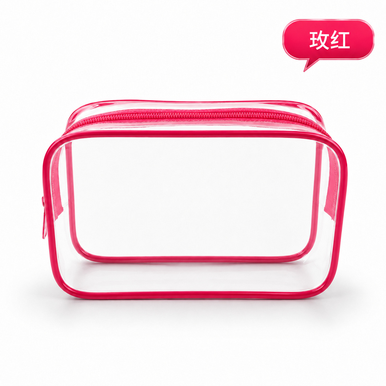 Bolsa de lavado portátil a prueba de agua, bolsa de cremallera a prueba de agua, bolsa de lavado visual de PVC, bolsa de maquillaje de viaje de tamaño medio, almacenamiento image 10