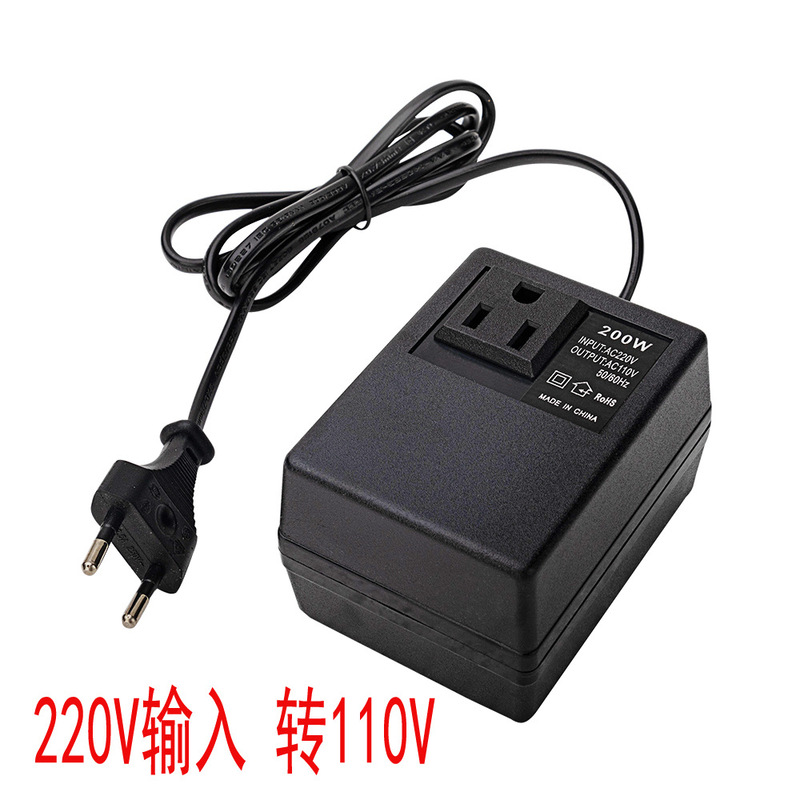Cross-Border Supply of 200W European Voltage Converter 220V to 110V Step-Down Converter 200W 220V Input