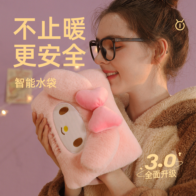 2026新款国标热水袋充电防爆暖宝宝暖水袋可爱毛绒女生暖手宝批发