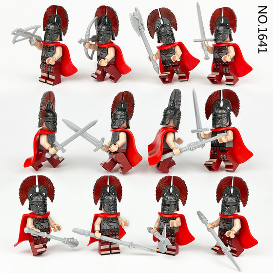 Cross-border wholesale M1641 M1642 M8159 medieval Roman soldiers building blocks small particle assembled toys
