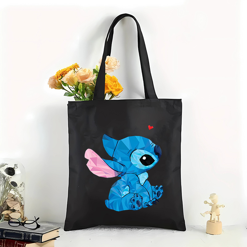 Bolsa de lona de impresión púrpura de pop transfronteriza, bolso de hombro de gran capacidad, portátil perfecto para compras