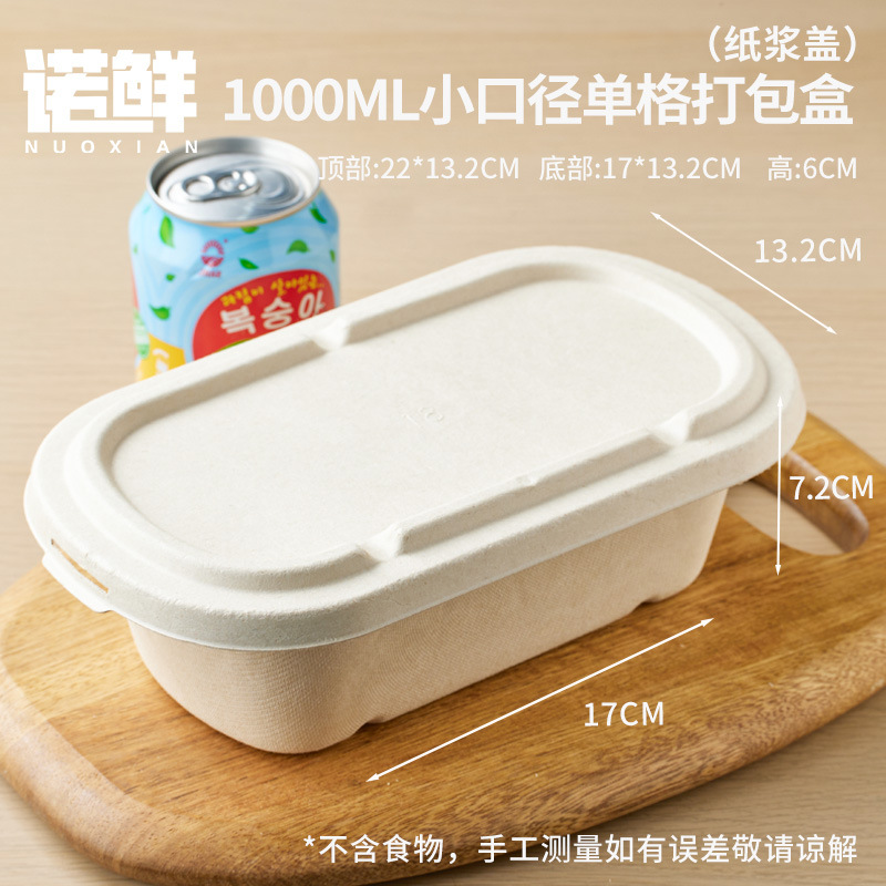 Caja de embalaje de frutas, caja de comidas desechable, viaje de primavera, picnic, camping, comida ligera, arroz cortado, doble división al aire libre