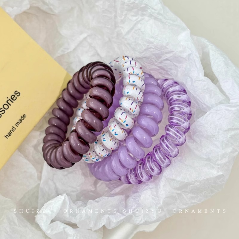 Línea telefónica con lazo, anillo para el cabello, tocado, nueva trenza de burbujas, cuerda para el cabello trenzada, alta elasticidad, sin dañar el cabello, cuerda para atar, banda de goma femenina