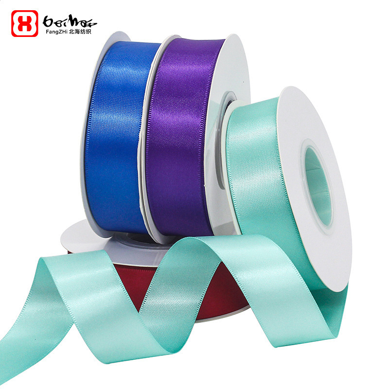 Factory wholesale 2.5cm double-sided Sade ribbon gift packaging decorative ribbon hair accessories ribbon clothing accessories ribbon