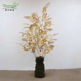 仿真植物波斯顿蕨草茼蒿叶 客厅服装店橱窗盆景铁线蕨 仿真蕨树