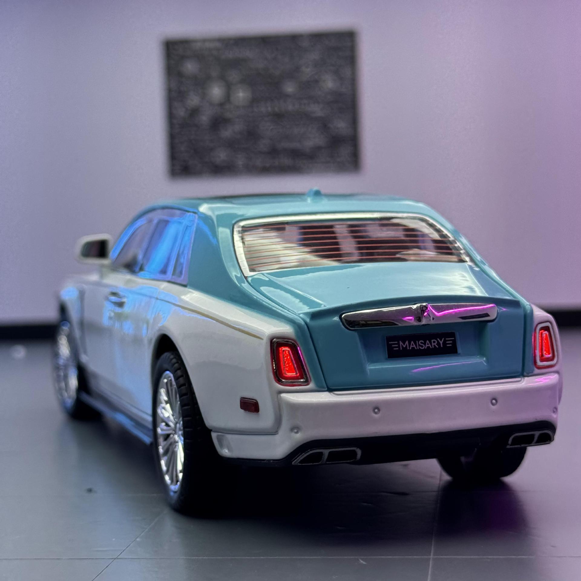 Modelo de coche de aleación Jiaye 1:22 Rolls Phantom Return Sonido y luz Juguete Coche Modelo de efecto de sonido Adornos al por mayor