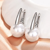 Retro advanced earrings from pearl, French retro style, bright catchy style, high-quality style