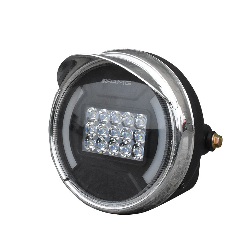 Triciclo eléctrico faro redondo LED mecha súper brillante 12v-80V iluminación modificada faro de motocicleta