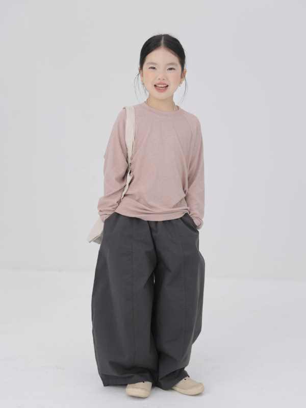 BOBOKIDS 25秋冬款童装日系儿童全棉弯刀气球裤长裤子休闲裤亲子|undefined