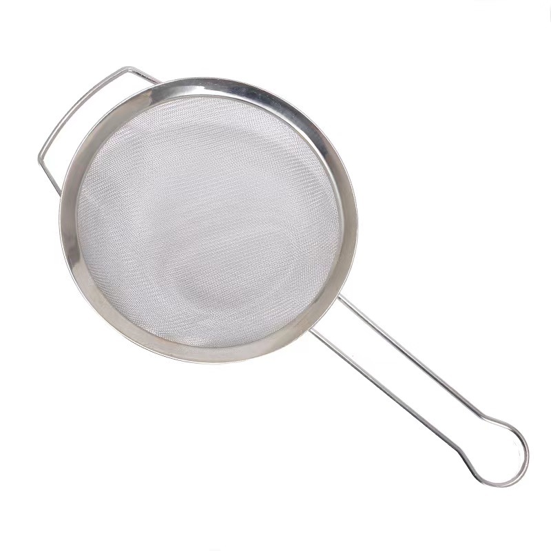 Cocina doméstica de acero inoxidable ultrafina pantalla de filtro de cuchara de frijol malla densa oreja ancha gran pantalla de frijol comercial