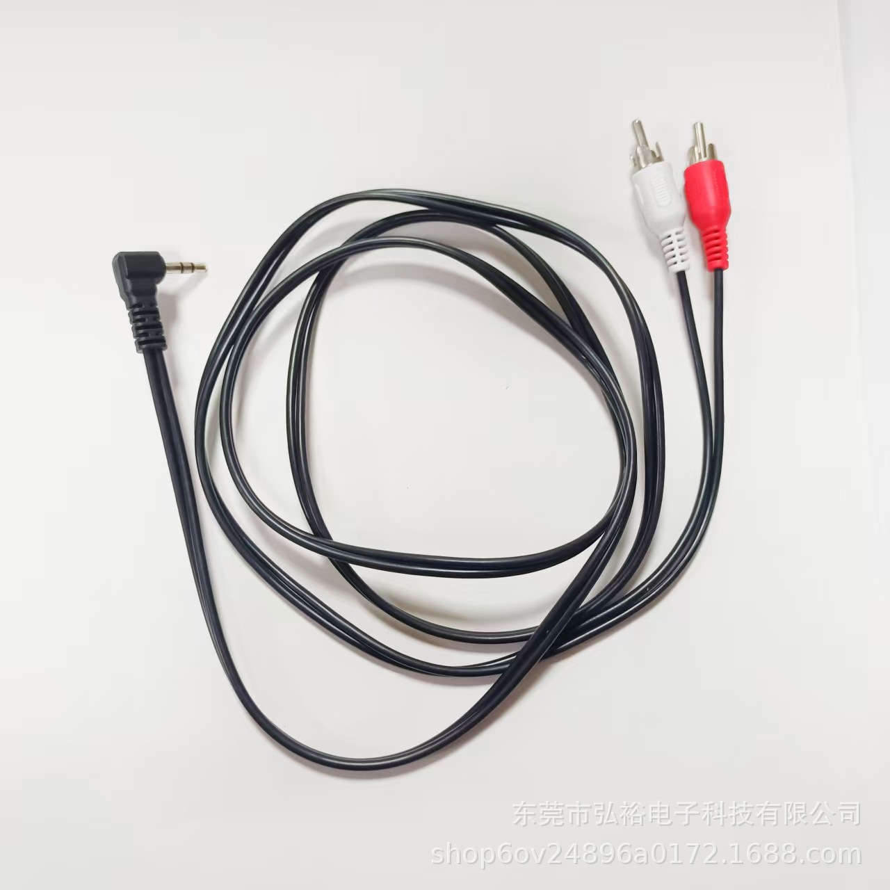 3.5mm Elbow to Dual Rca Audio Cable (Aux to Rca Audio Cable)