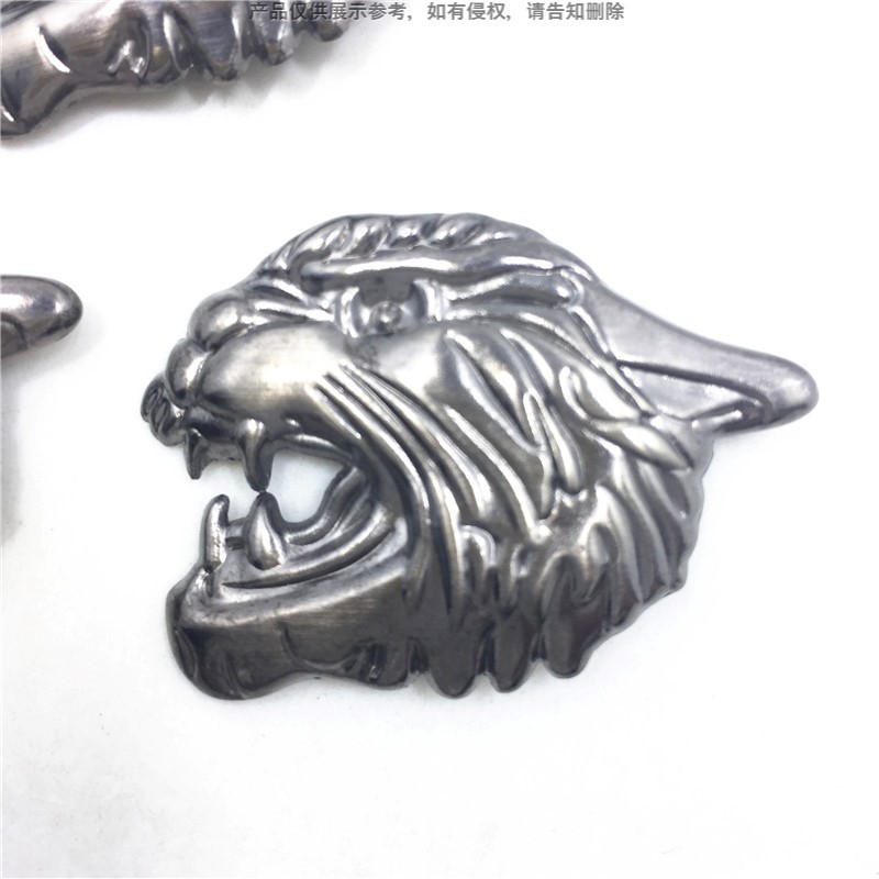野兽猛兽装饰五金配件 金属浮雕虎头装饰标牌 机车文创霸气车贴