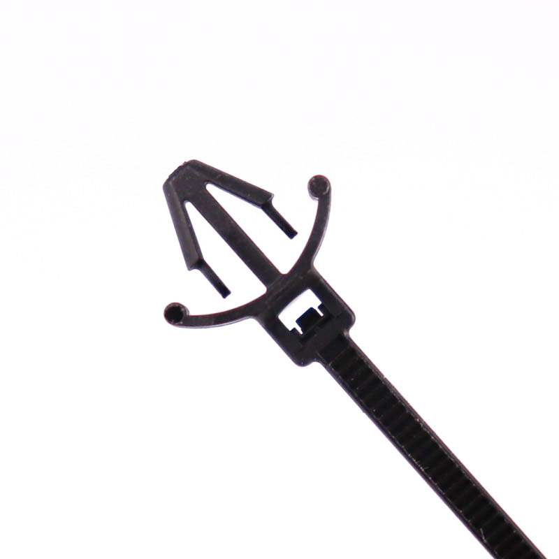 批发飞机头插销式尼龙塑料扎带自锁式新能源箭头黑色扎线带孔径6m