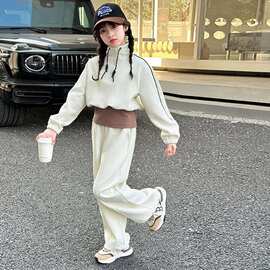 女童运动套装2026春季新款儿童中大童卫衣外套裤子休闲两件套春款