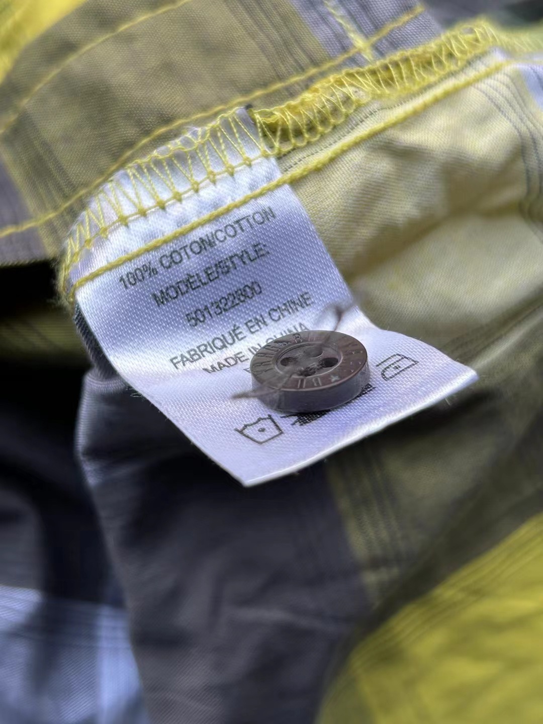 Camisa a cuadros para niños europeos y americanos de cola única mediana y grande 24 nuevos hombres y mujeres de manga corta Varios forro de verano hexagrama