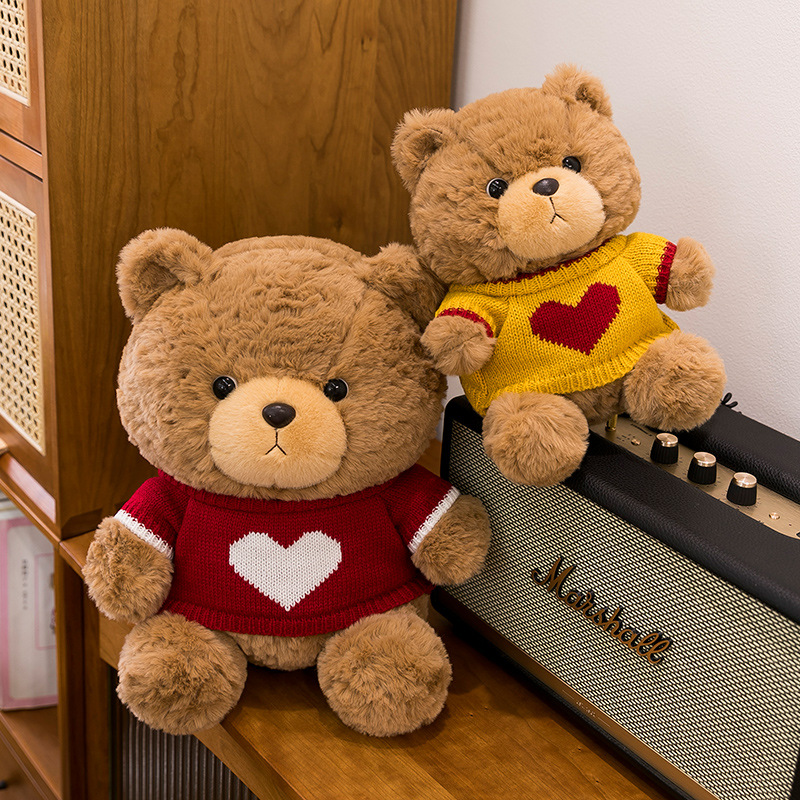 Sweater Teddy Bear juguetes para niños osos dormidos almohadas chicas regalo de cumpleaños confesión de amor suéter oso