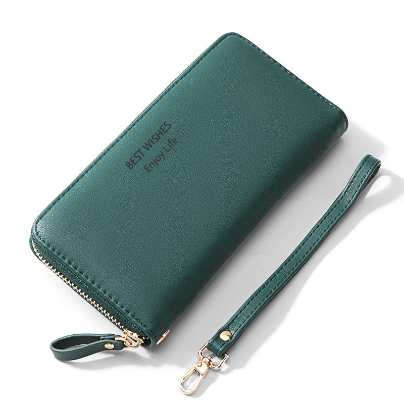 Comercio exterior transfronterizo billetera larga para mujer bolso multifuncional para teléfono móvil PU moda de alta gama sentido monedero para mujer