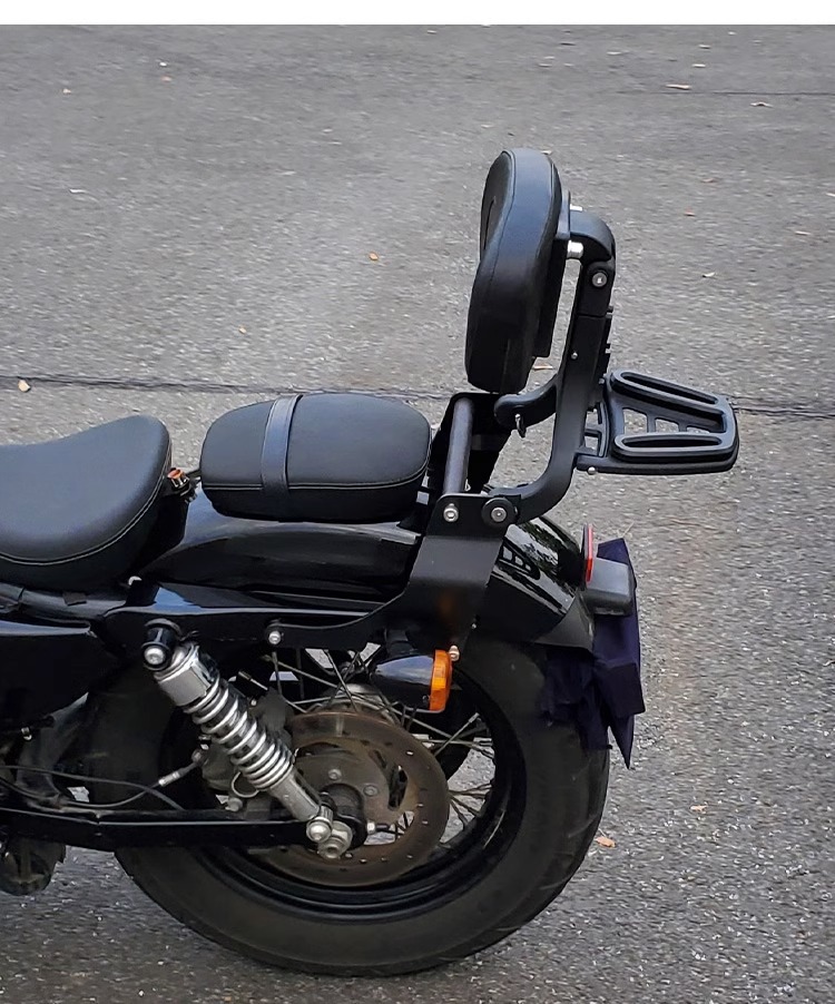 Muscle car Wolf suitable for Harley X48 multi-function folding backrest adjustable backrest modified tail shelf tail