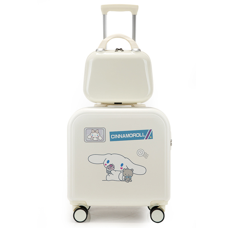 Pequeño equipaje 18 pulgadas universal rueda contraseña embarque caso imprimible logo niños cremallera trolley caso al por mayor