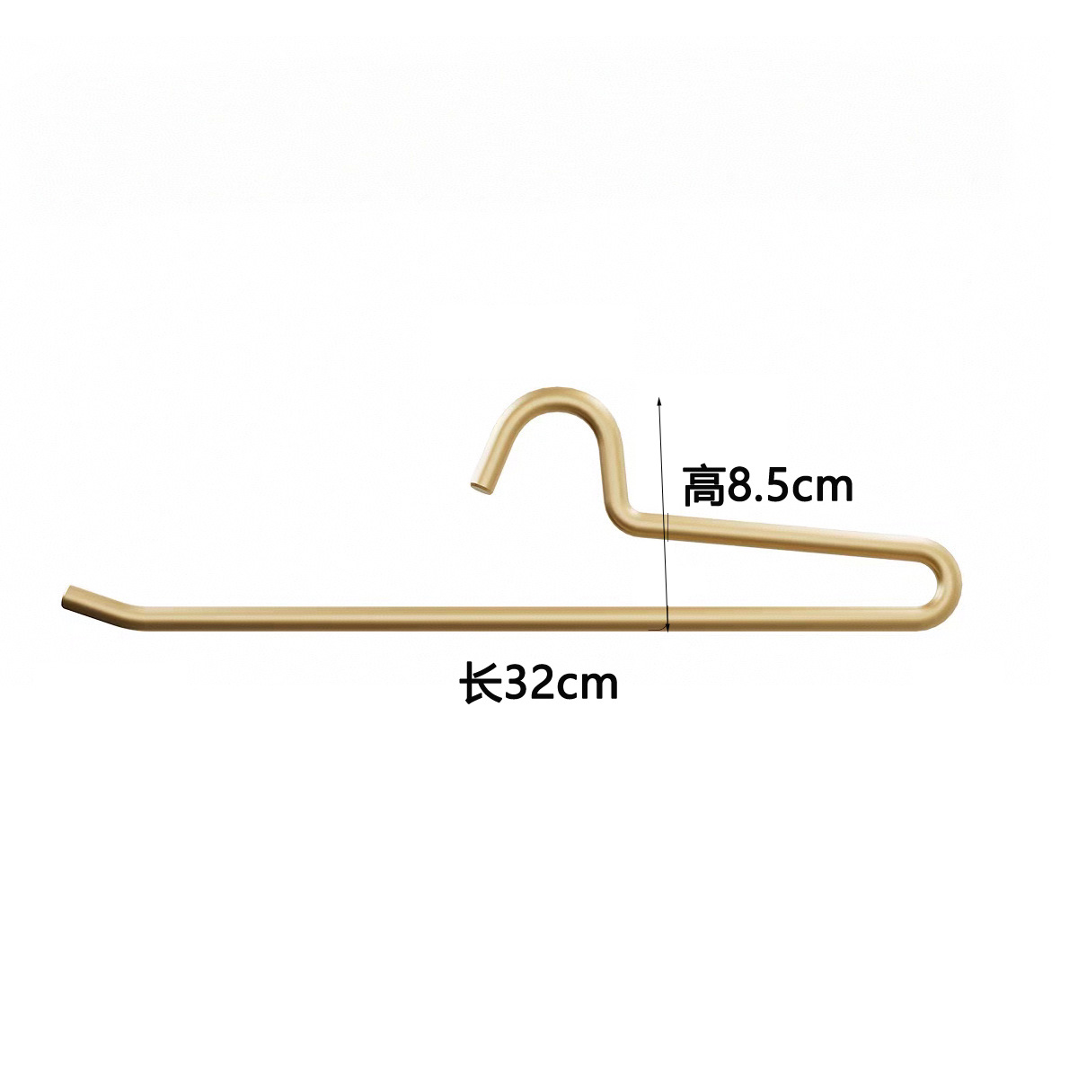 Percha de aluminio no impresa pantalones de secado de metal pantalones de rack clip percha de aleación de aluminio sin costura ropa gruesa antideslizante soporte ventas directas de fábrica