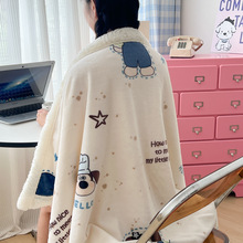 冬季小清新ins风系列牛奶绒羊羔绒毛毯多功能拉链被套毯家用床品